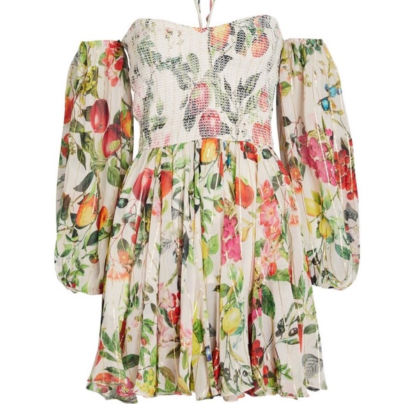 Rococo Sand Floral Off-Shoulder Dress Medium - Picture 6 of 6